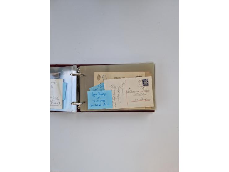 Norwegen: 1855/1980 (ca.), &nbsp;Sammlung &nbsp;mit ca. 240 Briefen, Karten und GSK mit viel Post vor 1945 mit besseren Stemp
