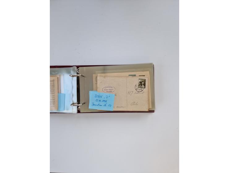 Norwegen: 1855/1980 (ca.), &nbsp;Sammlung &nbsp;mit ca. 240 Briefen, Karten und GSK mit viel Post vor 1945 mit besseren Stemp