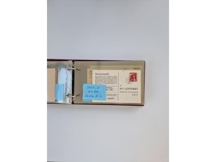 Norwegen: 1855/1980 (ca.), &nbsp;Sammlung &nbsp;mit ca. 240 Briefen, Karten und GSK mit viel Post vor 1945 mit besseren Stemp