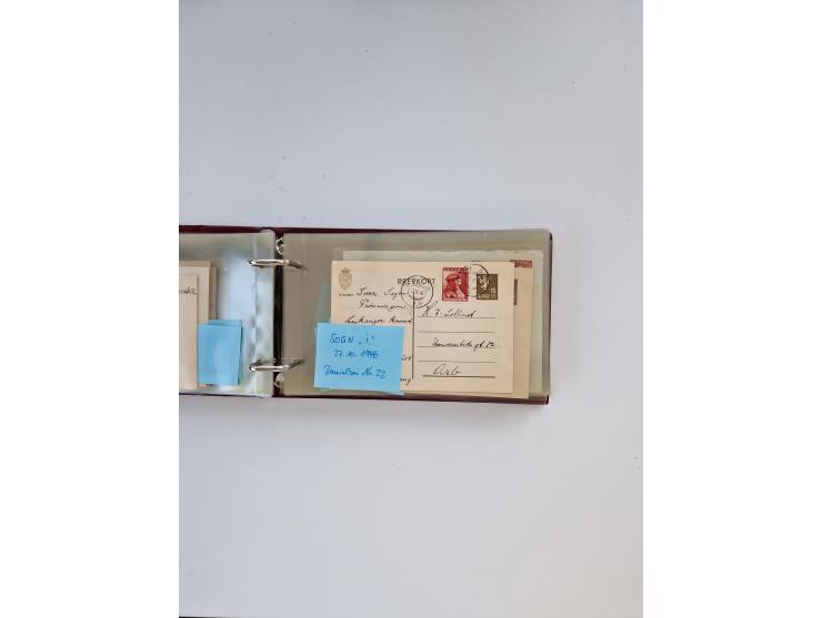 Norwegen: 1855/1980 (ca.), &nbsp;Sammlung &nbsp;mit ca. 240 Briefen, Karten und GSK mit viel Post vor 1945 mit besseren Stemp
