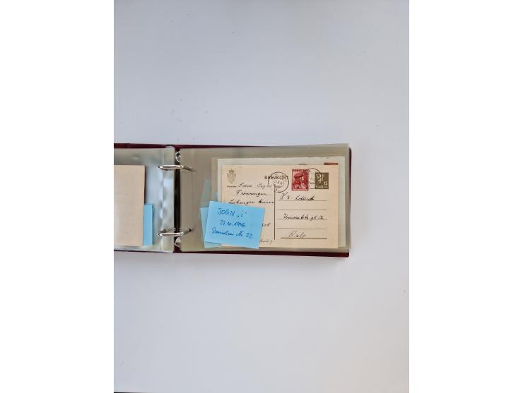 Norwegen: 1855/1980 (ca.), &nbsp;Sammlung &nbsp;mit ca. 240 Briefen, Karten und GSK mit viel Post vor 1945 mit besseren Stemp