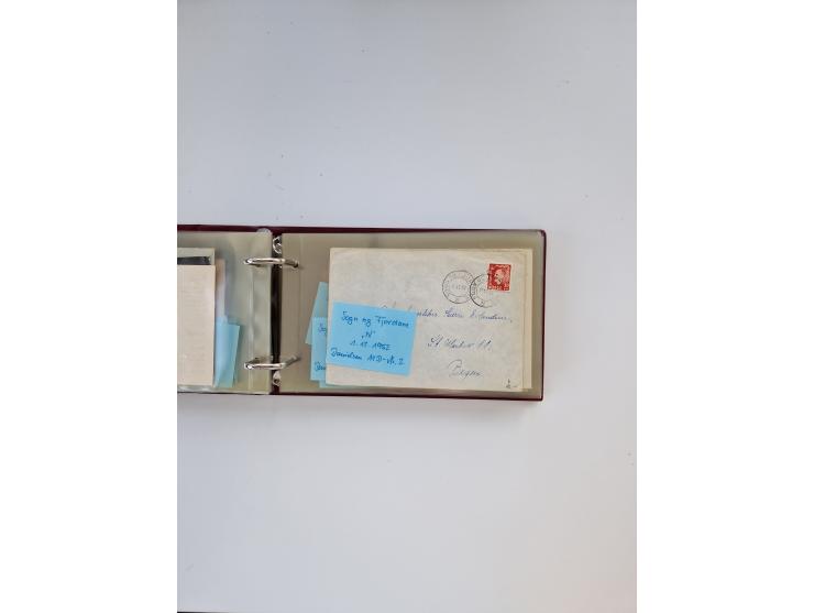 Norwegen: 1855/1980 (ca.), &nbsp;Sammlung &nbsp;mit ca. 240 Briefen, Karten und GSK mit viel Post vor 1945 mit besseren Stemp