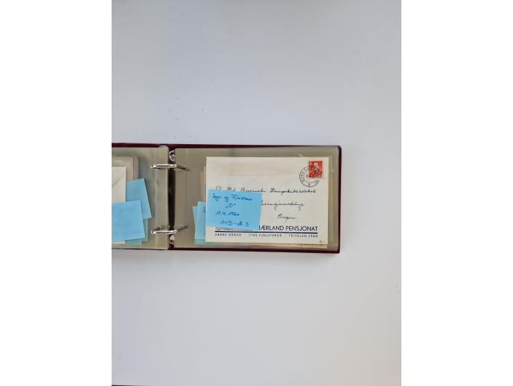 Norwegen: 1855/1980 (ca.), &nbsp;Sammlung &nbsp;mit ca. 240 Briefen, Karten und GSK mit viel Post vor 1945 mit besseren Stemp