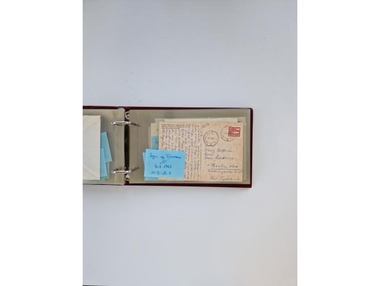 Norwegen: 1855/1980 (ca.), &nbsp;Sammlung &nbsp;mit ca. 240 Briefen, Karten und GSK mit viel Post vor 1945 mit besseren Stemp