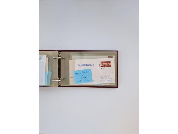 Norwegen: 1855/1980 (ca.), &nbsp;Sammlung &nbsp;mit ca. 240 Briefen, Karten und GSK mit viel Post vor 1945 mit besseren Stemp