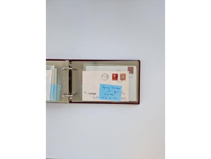 Norwegen: 1855/1980 (ca.), &nbsp;Sammlung &nbsp;mit ca. 240 Briefen, Karten und GSK mit viel Post vor 1945 mit besseren Stemp