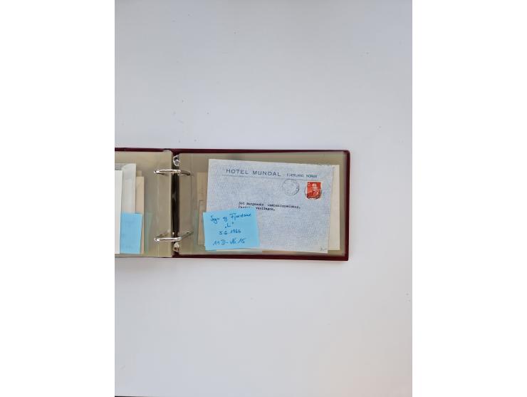 Norwegen: 1855/1980 (ca.), &nbsp;Sammlung &nbsp;mit ca. 240 Briefen, Karten und GSK mit viel Post vor 1945 mit besseren Stemp