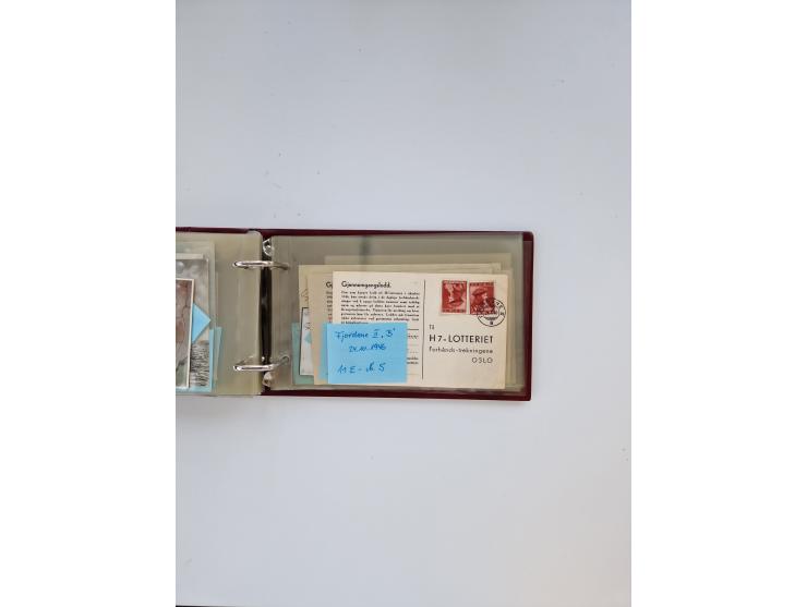 Norwegen: 1855/1980 (ca.), &nbsp;Sammlung &nbsp;mit ca. 240 Briefen, Karten und GSK mit viel Post vor 1945 mit besseren Stemp