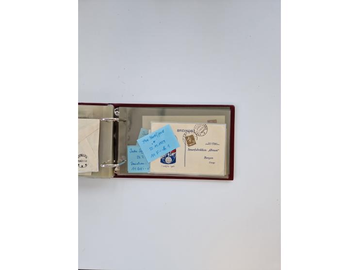 Norwegen: 1855/1980 (ca.), &nbsp;Sammlung &nbsp;mit ca. 240 Briefen, Karten und GSK mit viel Post vor 1945 mit besseren Stemp