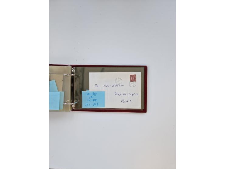 Norwegen: 1855/1980 (ca.), &nbsp;Sammlung &nbsp;mit ca. 240 Briefen, Karten und GSK mit viel Post vor 1945 mit besseren Stemp