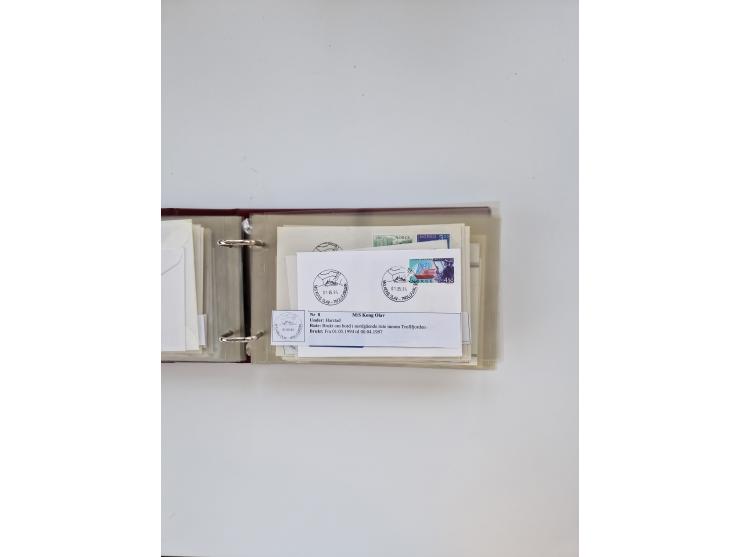 Norwegen: 1855/1980 (ca.), &nbsp;Sammlung &nbsp;mit ca. 240 Briefen, Karten und GSK mit viel Post vor 1945 mit besseren Stemp