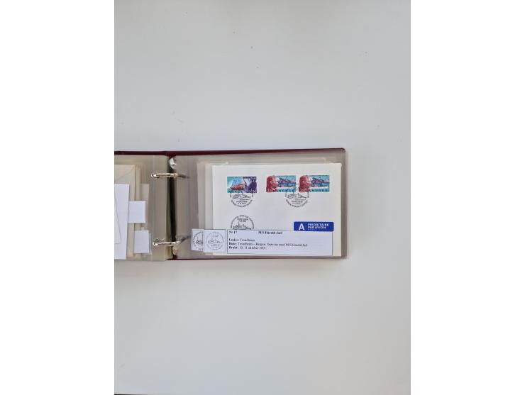 Norwegen: 1855/1980 (ca.), &nbsp;Sammlung &nbsp;mit ca. 240 Briefen, Karten und GSK mit viel Post vor 1945 mit besseren Stemp