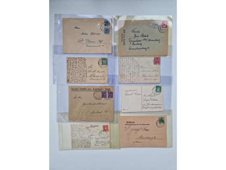 1845/1960 (ca.), interessanter Bestand inkl. etwas Ausland mit u.a. Dt. Kolonien mit interessanten Stempeln, Dt. Reich mit EF