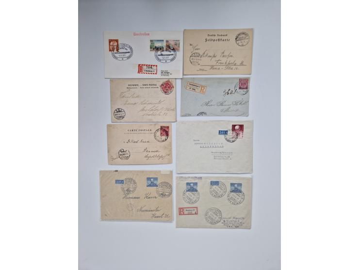 1845/1960 (ca.), interessanter Bestand inkl. etwas Ausland mit u.a. Dt. Kolonien mit interessanten Stempeln, Dt. Reich mit EF