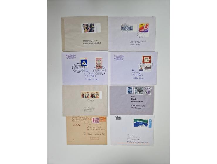 1845/1960 (ca.), interessanter Bestand inkl. etwas Ausland mit u.a. Dt. Kolonien mit interessanten Stempeln, Dt. Reich mit EF