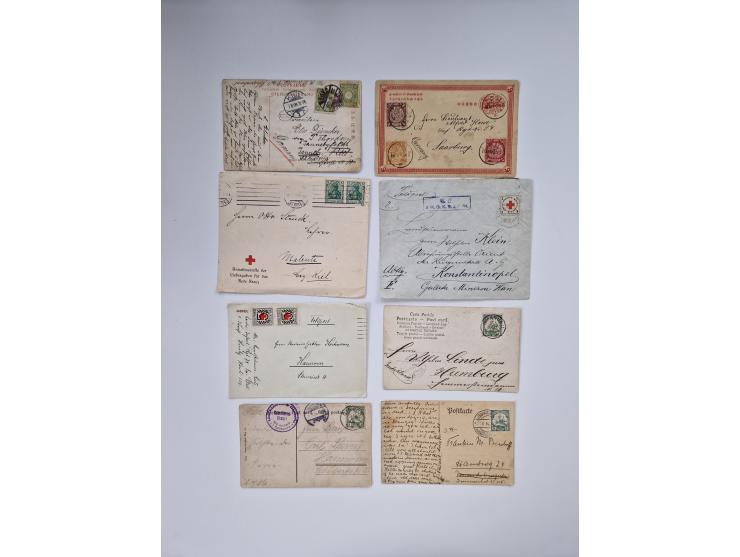 1845/1960 (ca.), interessanter Bestand inkl. etwas Ausland mit u.a. Dt. Kolonien mit interessanten Stempeln, Dt. Reich mit EF