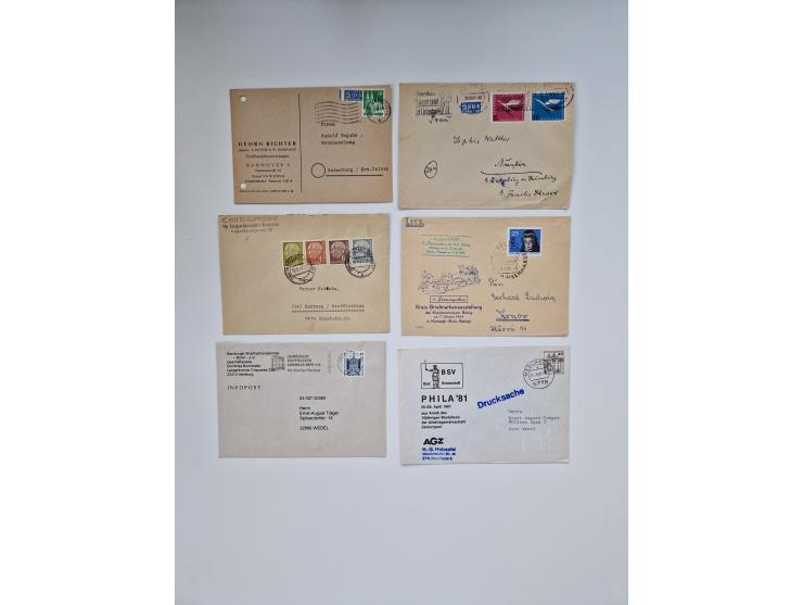 1845/1960 (ca.), interessanter Bestand inkl. etwas Ausland mit u.a. Dt. Kolonien mit interessanten Stempeln, Dt. Reich mit EF