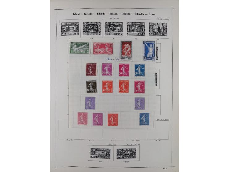1840/1938 (ca.), mostly unused and used collection with focus on Europe with strength in the classic and semi-classic issues,