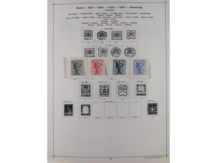 1840/1938 (ca.), mostly unused and used collection with focus on Europe with strength in the classic and semi-classic issues,