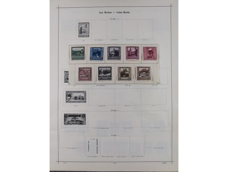 1840/1938 (ca.), mostly unused and used collection with focus on Europe with strength in the classic and semi-classic issues,