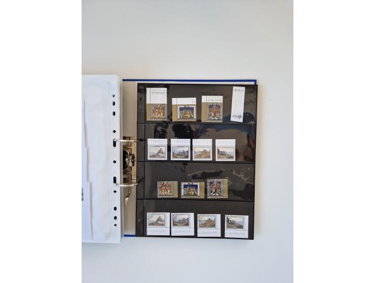 2000/15, postfrische und gestempelte, in den Hauptnummern je überkomplette Sammlung, dabei Marken je einzeln und in Viererblo