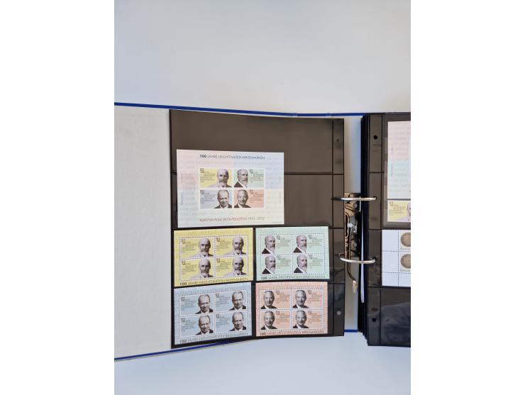 2000/15, postfrische und gestempelte, in den Hauptnummern je überkomplette Sammlung, dabei Marken je einzeln und in Viererblo