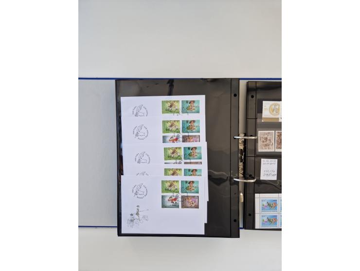 2000/15, postfrische und gestempelte, in den Hauptnummern je überkomplette Sammlung, dabei Marken je einzeln und in Viererblo