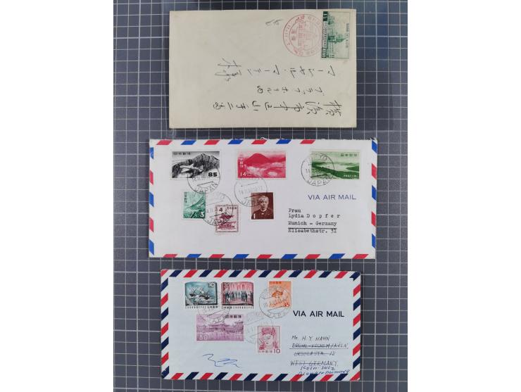 1893/1940, Stationery cards and envelopes including good cancellations,1935 Manchukuo set with spec. cancel, 1936 German Reic