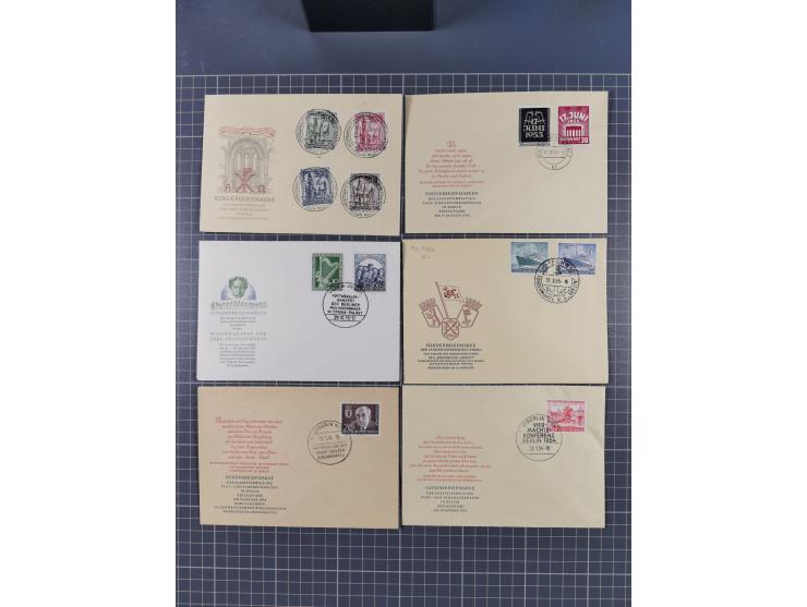 1949/55, 17 Briefe &amp; Karten mit FDC und SSt., dabei Furtwängler, sehr sauber
