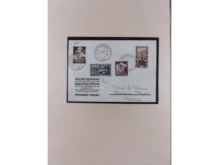 1912/61, Heimatsammlung Saarland mit Flugpost 1912, Erstflu Saarbrücken-Paris 1928, Firmenlochung, Feldpost, Einladungskarte 