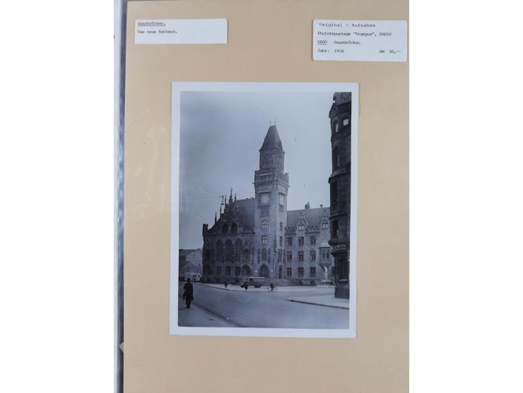 1912/61, Heimatsammlung Saarland mit Flugpost 1912, Erstflu Saarbrücken-Paris 1928, Firmenlochung, Feldpost, Einladungskarte 