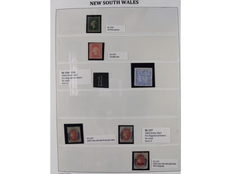 1860/1910, Unused collection on 13 leaves with over 100 items, beginning with registered issue, many margin miprints, Specime