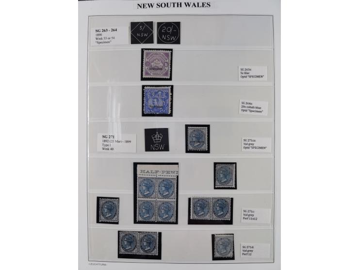 1860/1910, Unused collection on 13 leaves with over 100 items, beginning with registered issue, many margin miprints, Specime