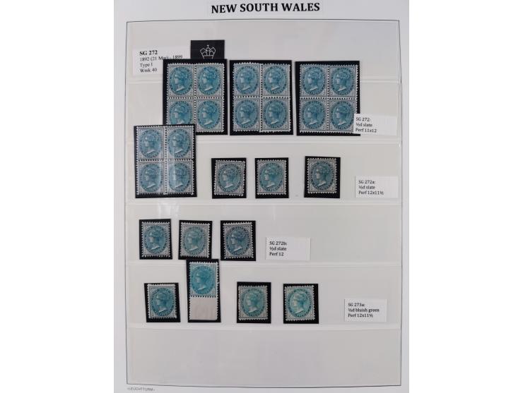 1860/1910, Unused collection on 13 leaves with over 100 items, beginning with registered issue, many margin miprints, Specime