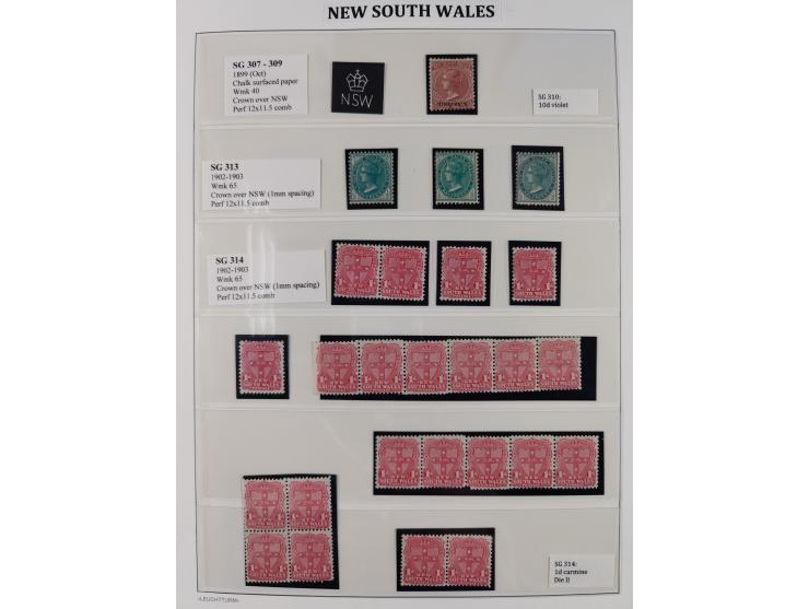 1860/1910, Unused collection on 13 leaves with over 100 items, beginning with registered issue, many margin miprints, Specime