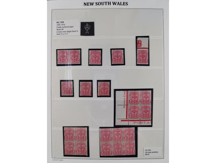 1860/1910, Unused collection on 13 leaves with over 100 items, beginning with registered issue, many margin miprints, Specime