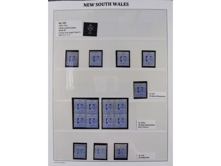 1860/1910, Unused collection on 13 leaves with over 100 items, beginning with registered issue, many margin miprints, Specime
