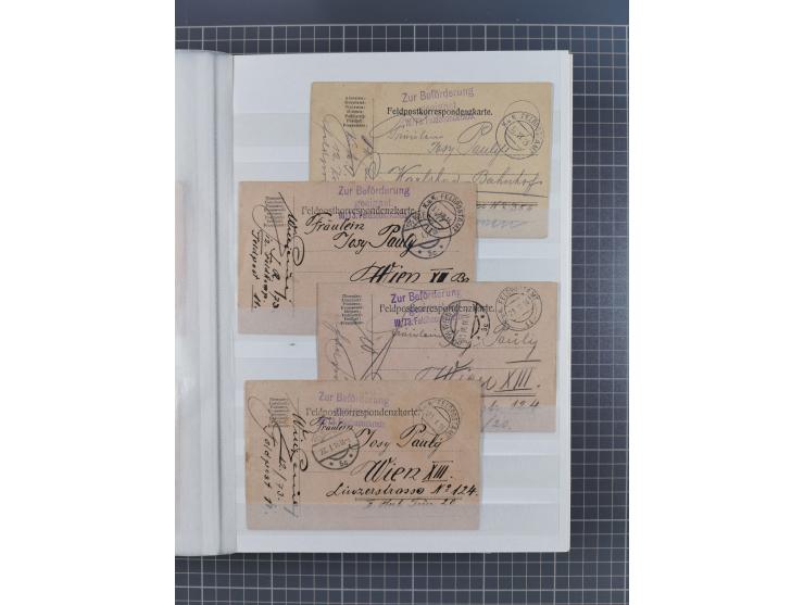 1900/50, Grosses Albummit Briefen/Karten/Dokumenten ab Bayern, dabei Arbeitsbuch 1934-46, Gewerkschaftsausweis, dazu 36 K.u.K