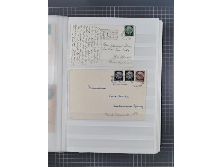 1900/50, Grosses Albummit Briefen/Karten/Dokumenten ab Bayern, dabei Arbeitsbuch 1934-46, Gewerkschaftsausweis, dazu 36 K.u.K