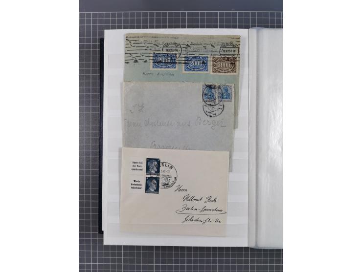 1900/50, Grosses Albummit Briefen/Karten/Dokumenten ab Bayern, dabei Arbeitsbuch 1934-46, Gewerkschaftsausweis, dazu 36 K.u.K