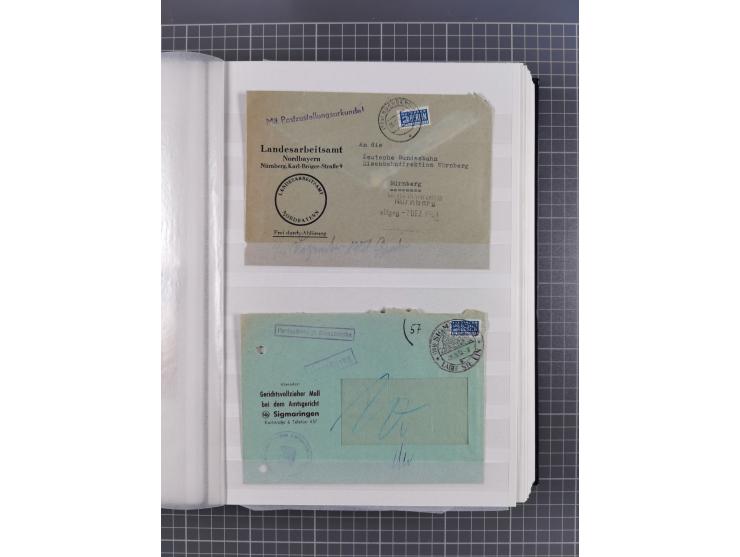 1900/50, Grosses Albummit Briefen/Karten/Dokumenten ab Bayern, dabei Arbeitsbuch 1934-46, Gewerkschaftsausweis, dazu 36 K.u.K