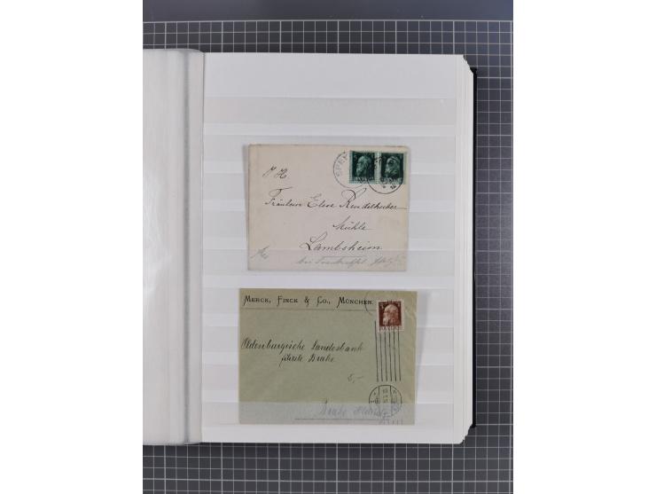 1900/50, Grosses Albummit Briefen/Karten/Dokumenten ab Bayern, dabei Arbeitsbuch 1934-46, Gewerkschaftsausweis, dazu 36 K.u.K