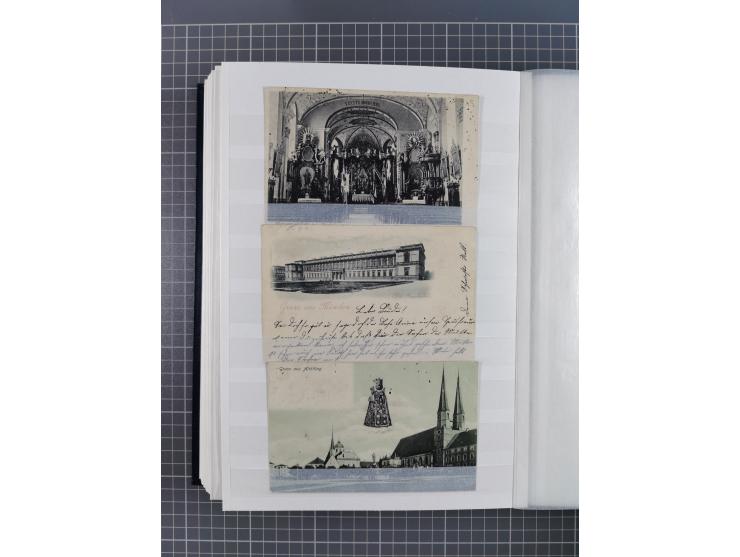 1900/50, Grosses Albummit Briefen/Karten/Dokumenten ab Bayern, dabei Arbeitsbuch 1934-46, Gewerkschaftsausweis, dazu 36 K.u.K