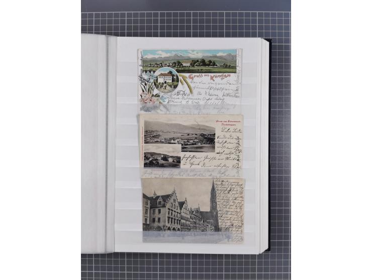 1900/50, Grosses Albummit Briefen/Karten/Dokumenten ab Bayern, dabei Arbeitsbuch 1934-46, Gewerkschaftsausweis, dazu 36 K.u.K