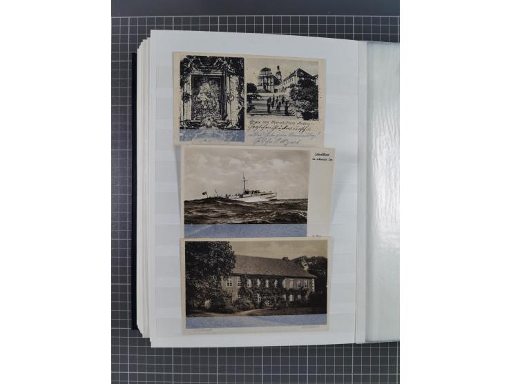 1900/50, Grosses Albummit Briefen/Karten/Dokumenten ab Bayern, dabei Arbeitsbuch 1934-46, Gewerkschaftsausweis, dazu 36 K.u.K