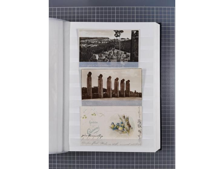 1900/50, Grosses Albummit Briefen/Karten/Dokumenten ab Bayern, dabei Arbeitsbuch 1934-46, Gewerkschaftsausweis, dazu 36 K.u.K