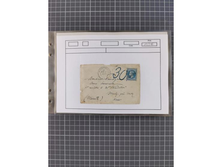 1870/84 (ca.), umfangreicher Bestand mit 64 Briefen, viele interessante Verwendungen, Schwerpunkt Postgeschichte 1870/71, dab