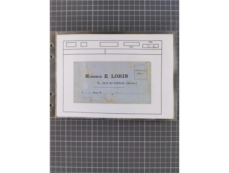 1870/84 (ca.), umfangreicher Bestand mit 64 Briefen, viele interessante Verwendungen, Schwerpunkt Postgeschichte 1870/71, dab