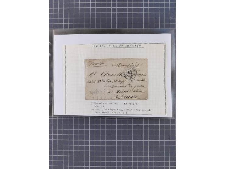 1870/84 (ca.), umfangreicher Bestand mit 64 Briefen, viele interessante Verwendungen, Schwerpunkt Postgeschichte 1870/71, dab