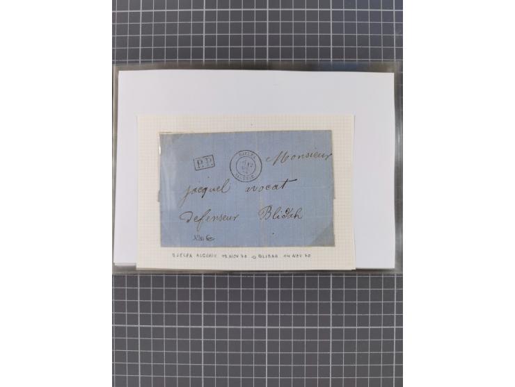 1870/84 (ca.), umfangreicher Bestand mit 64 Briefen, viele interessante Verwendungen, Schwerpunkt Postgeschichte 1870/71, dab